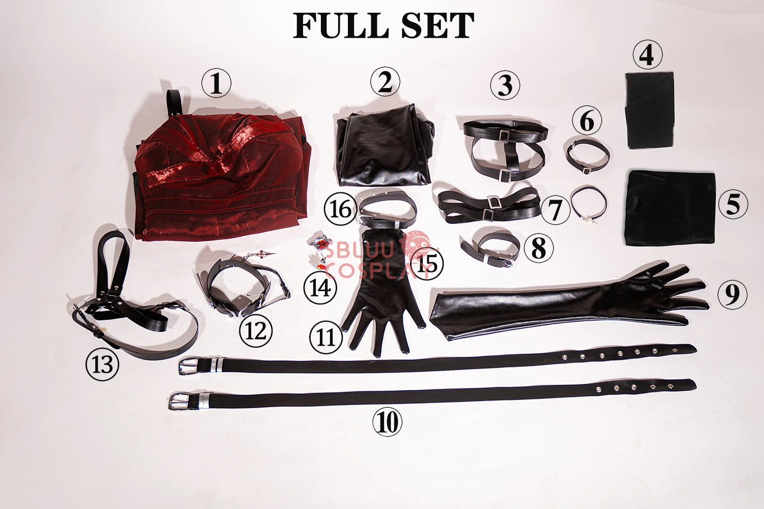 SBluuCosplay Enchanting Veil Heroine Cosplay Costume Game Love and Deepspace R-Quality Women Red Dress Qinche Sylus