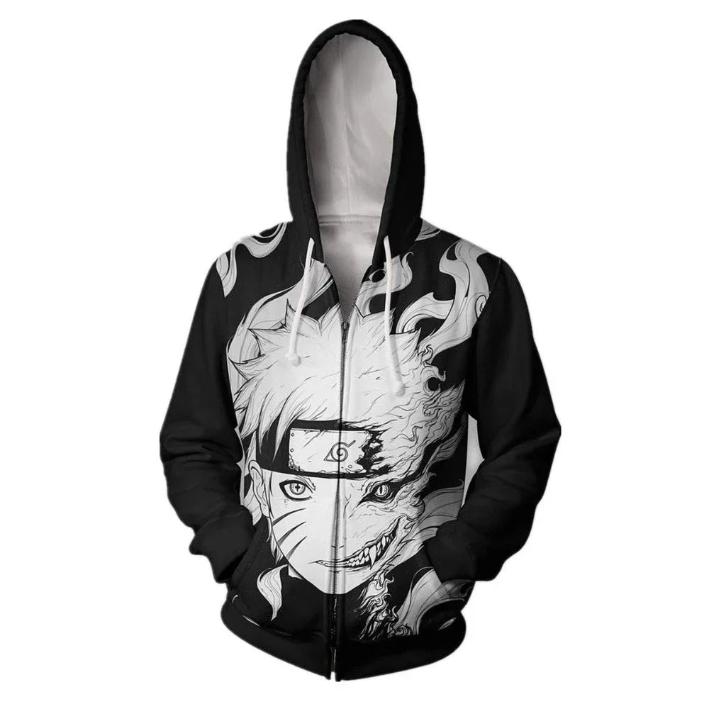 Anime Zip Hoodie Jackets Cosplay Clothes Costumes Men Hoodies Sweatshirts Zipper Tops Sasuke Sweatshirt Kakashi Tops