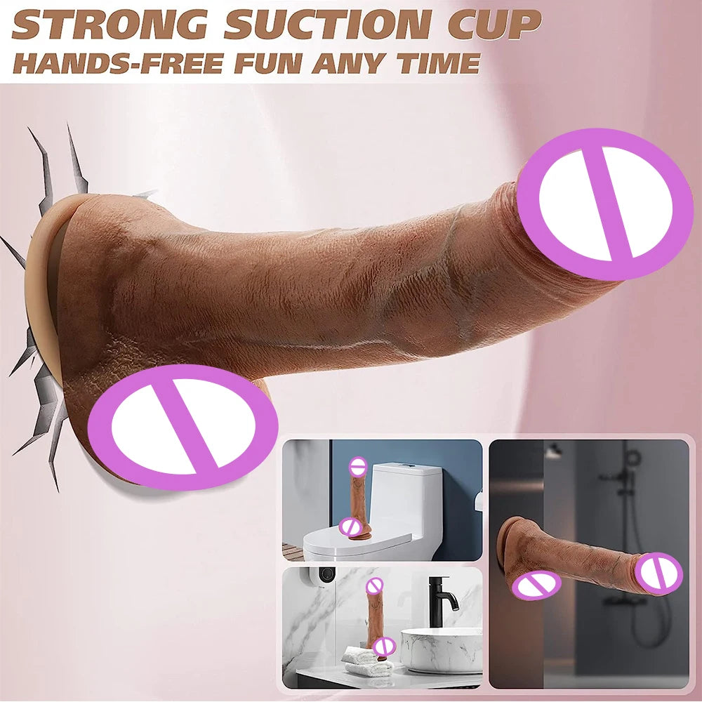 8.86 inch Realistic Dildo Vibrators Adult Sex Toys for Women with Thrusting Swing Vibration G Spot Clitoral Anal Stimulation