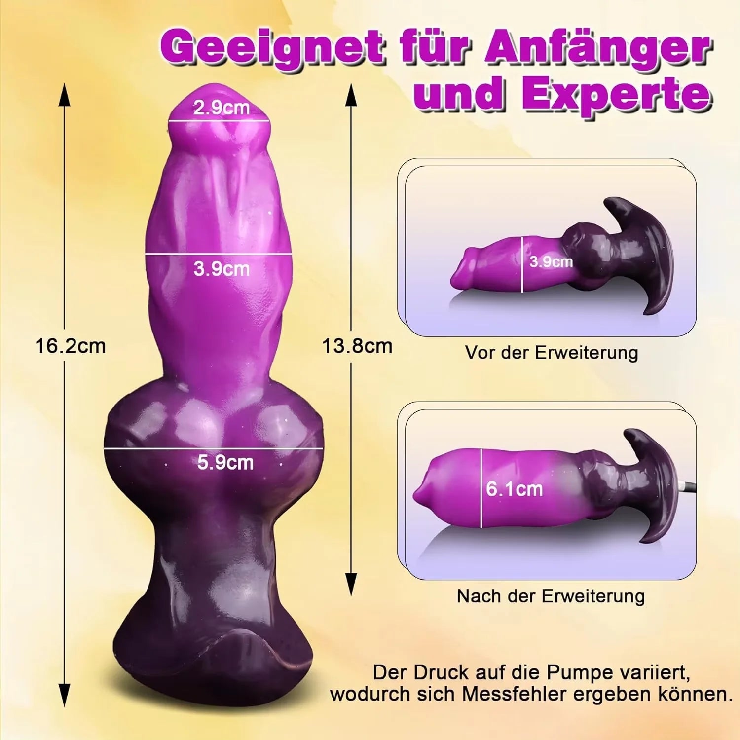 New Inflatable Animal Dildo - P Spot Stimulator Wearable Anal Plug Soft Fake Penis Buttplug Sex Toys For Women Men 18+