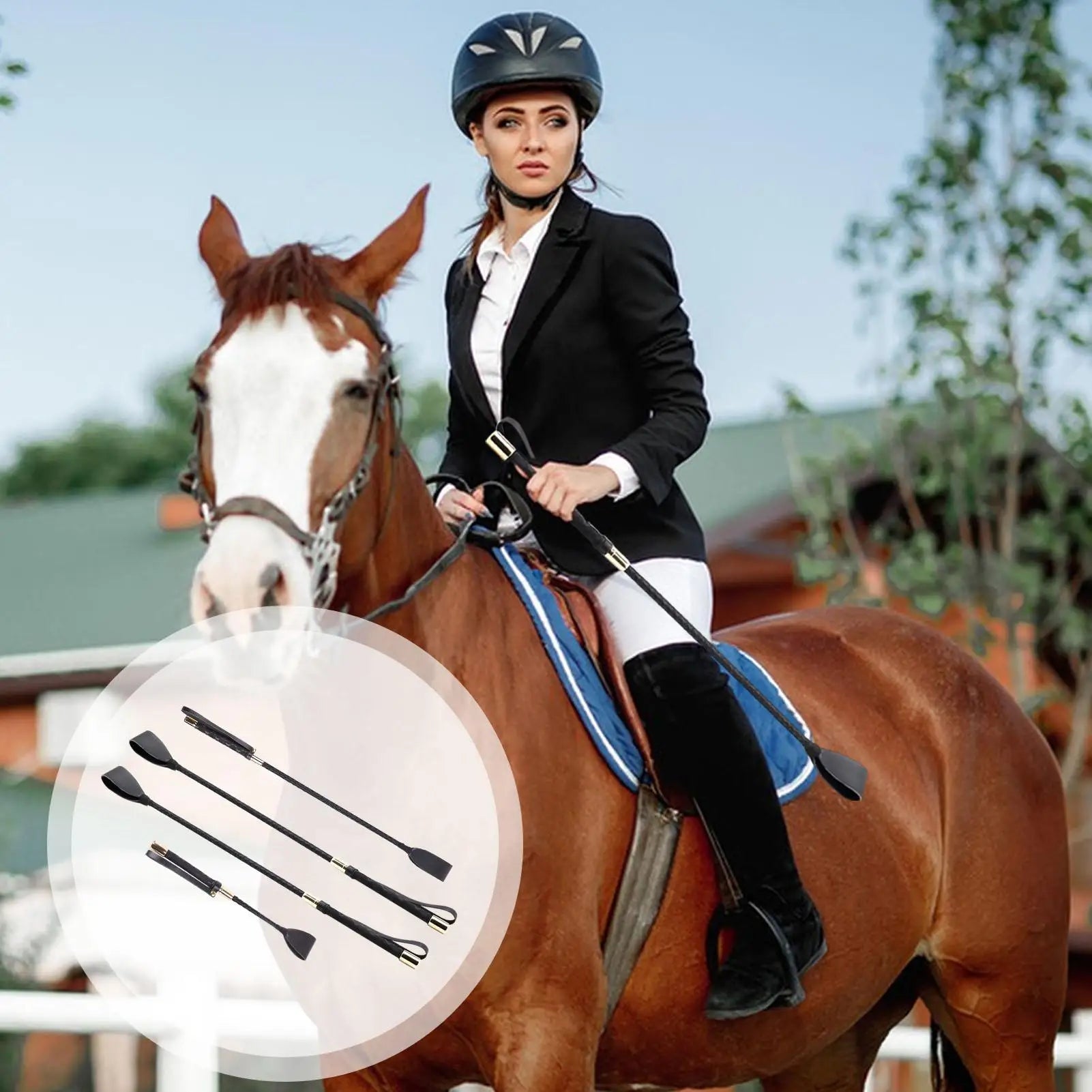 30/45/54 cm Horse Riding Whip Training Riding Crop Whip with Anti-Slip Grip Riding Equestrian Horse Racing Whips for Racing Tool