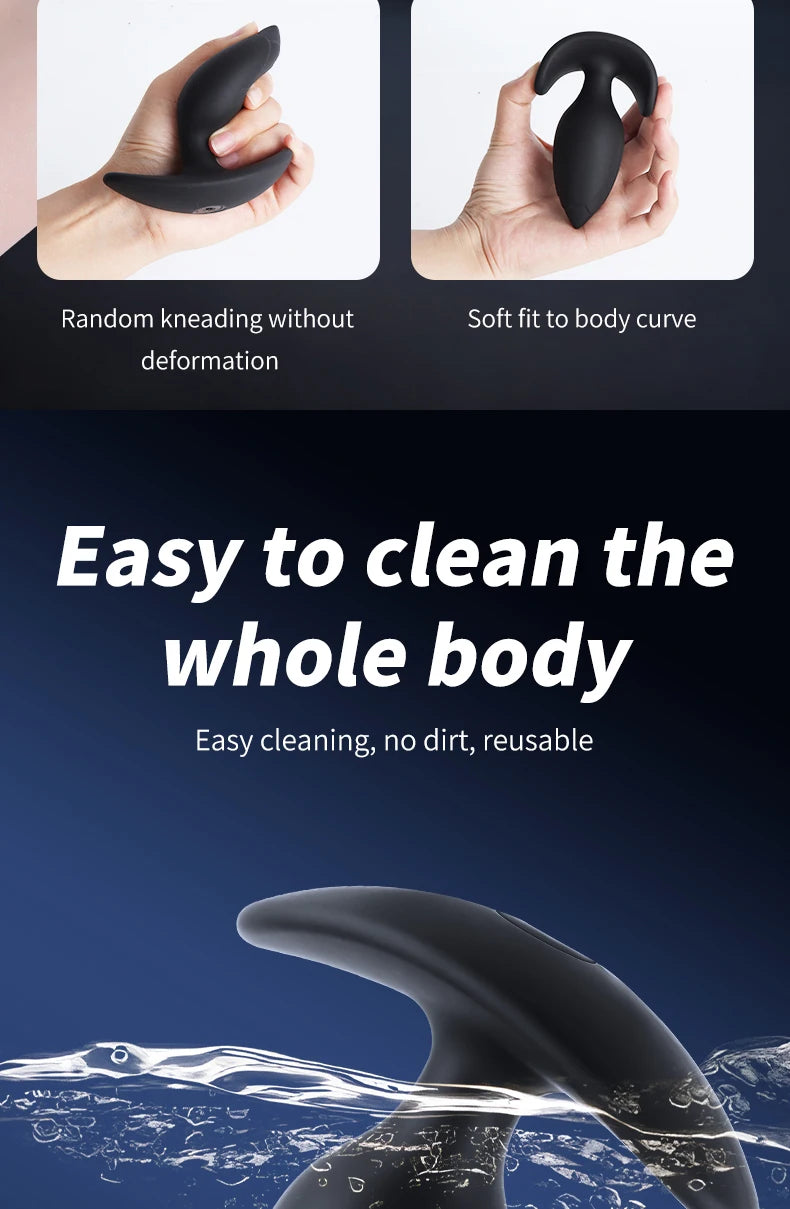 Expand Inflatable Anal Plug with Magneticsuction Valve Stretch Anal Trainer Stimulation Inflatable Anal Butt Plug BDSM for Men