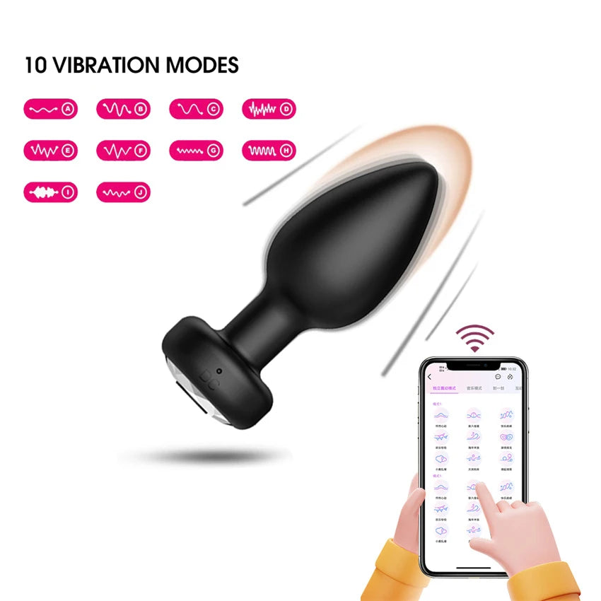 Led Anal Vibrator Plug For Women Men Wireless Remote Sex Toys Male Prostate Massage Vagina Vibrator Anus Butt Plug Adults Goods