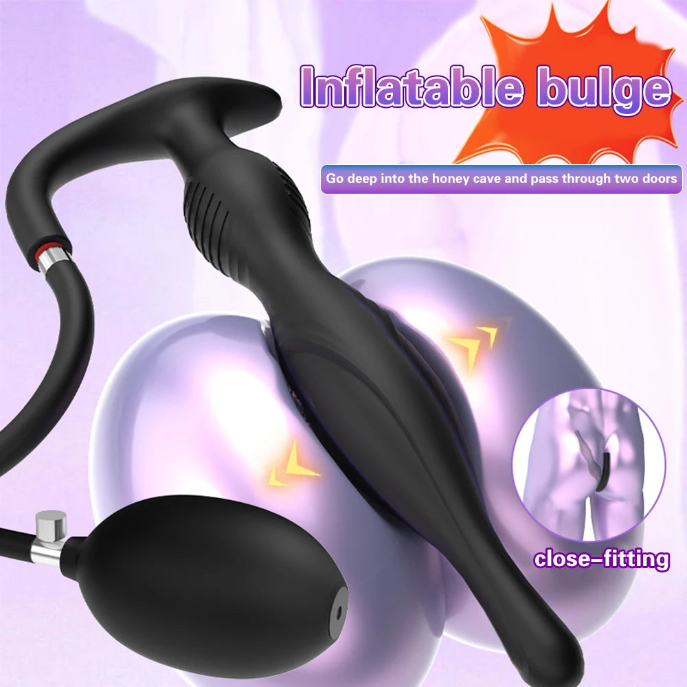 Inflatable Anal Plug Dilator Prostate Massager Buttplug Extra Large Inflat Dildo Anal Pump Adult Supplies Sex Toys For Women Men