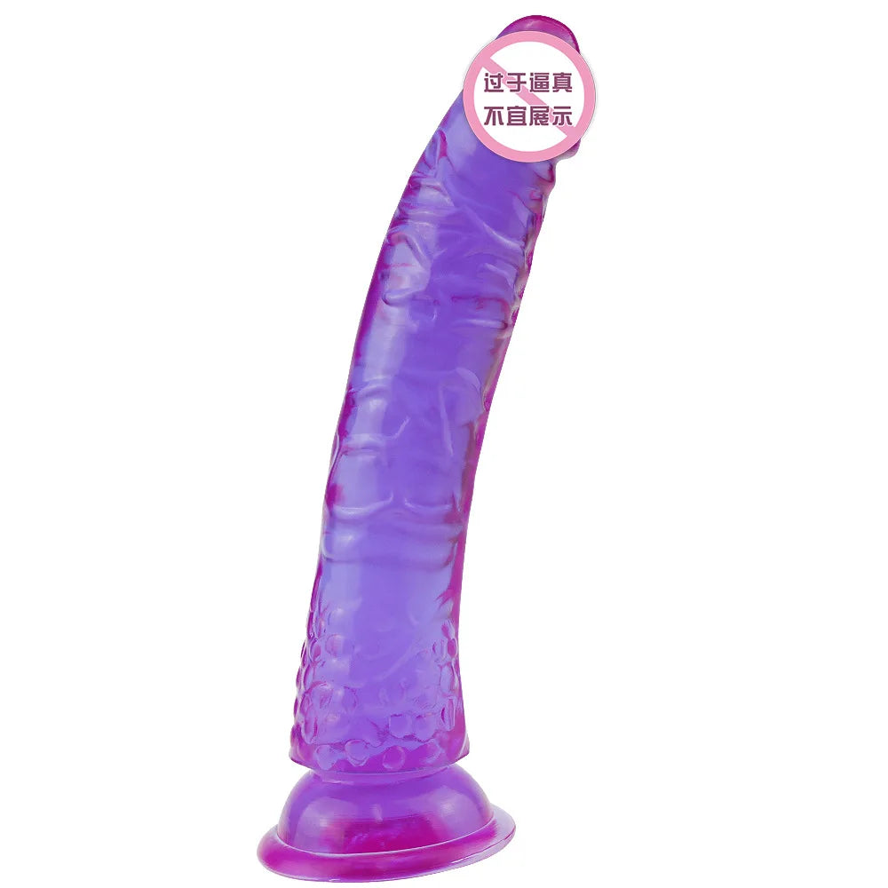 Erotic Realistic Dildo Big Jelly Penis With Strong Suction Cup Female Masturbation Massager G-spot Clits Stimulation Sex Toys