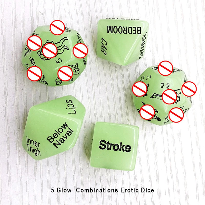 Sex Toys For Couples Luminous Sexual Posture Dice Set Bdsm Erotic Fetish Intimate Games Gear Adult Supplies Exotic Accessories