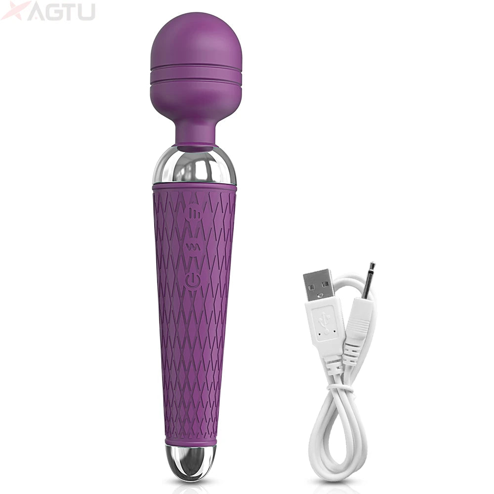 Powerful Clitoris Dildo Vibrator Erotic Sex Toys for Women 20 Patterns Vibration Magic Wand G-spot Massager Female Masturbator