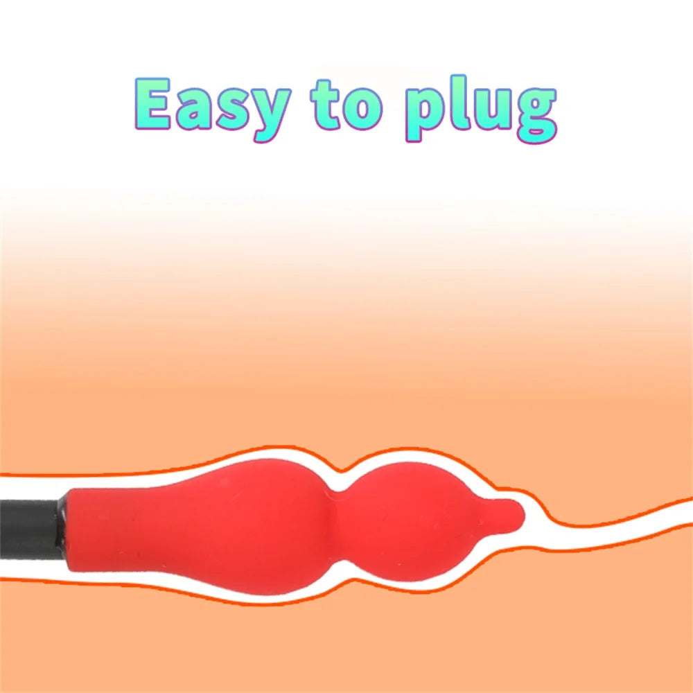 Inflatable Anal Dildo Plug Silicone Expandable Butt Plug with Pump Sex Toys for Women Men Anal Dilator Massager Adult Products