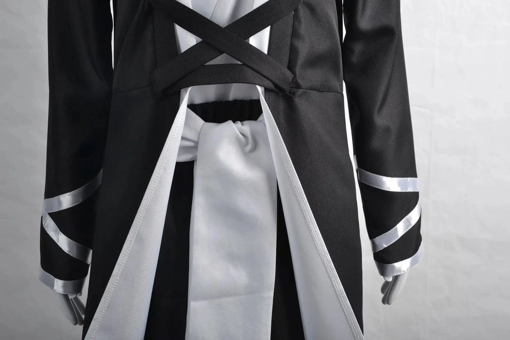 Anime BLEACH Kurosaki Ichigo Cosplay Costume Japanese Manga Cosplay Black and White Outfit Halloween Role Play Uniform for Men