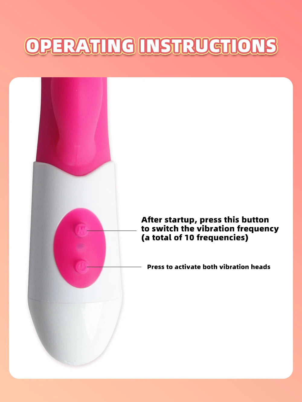 Powerful Rabbit Vibrator Dildo Dual Vibration G Spot Clitoris Stimulation Masturbators Vaginal Massager Adult For Women Sex Toys