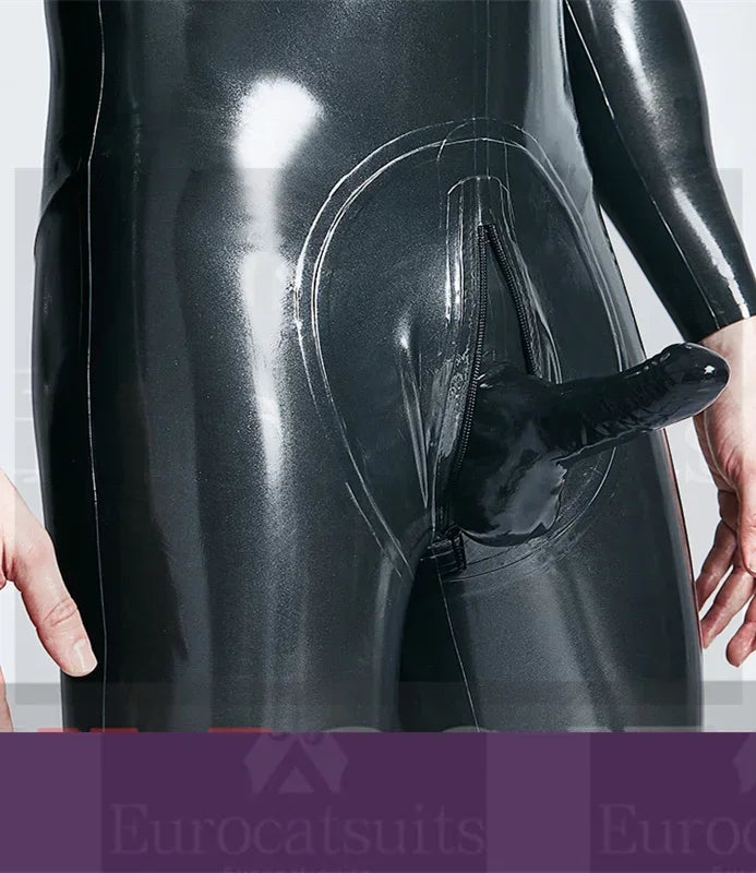 latex suit men rubber fetish Sultry and Sleek: Men's Fetish Rubber Pants Latex Briefs with 3D Crotch and Transparent Design