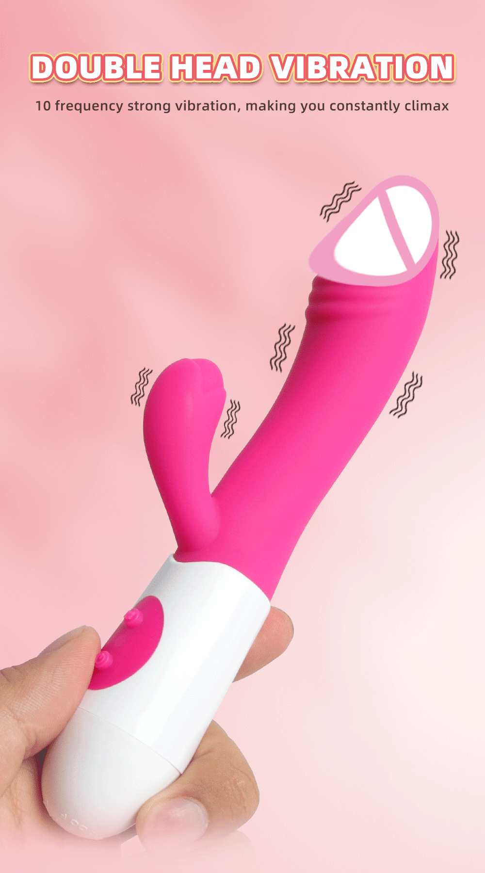 Powerful Rabbit Vibrator Dildo Dual Vibration G Spot Clitoris Stimulation Masturbators Vaginal Massager Adult For Women Sex Toys