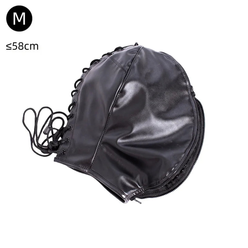 Erotic Restraint Lingerie Set with Unisex Upper Body Bondage Harness Single Glove Hood Mask for Couple BDSM Play Costume