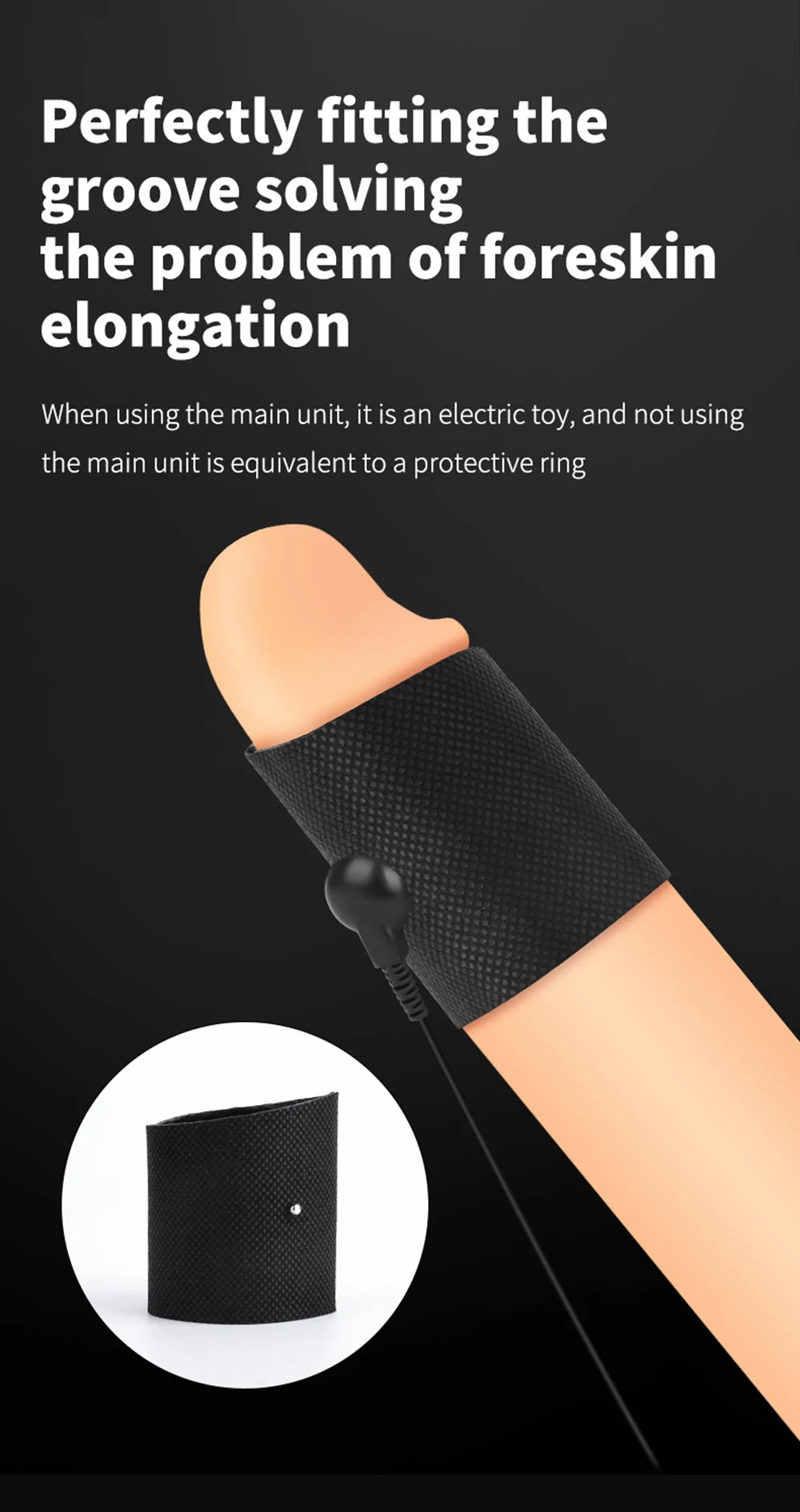 Electro Penis Sleeve Vibrator For Men Penis Cock Ring Masturbation Conductive Enlargement Stimulator Massage Sex Toys For Men