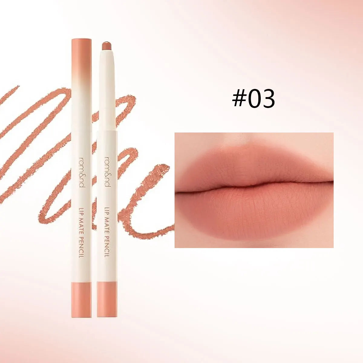 rom&nd LIP MATE PENCIL,Velvet Matte Texture,Smooth Pencil Core,Long-Lasting Color,Matte Sophistication,K-Beauty,Korean Makeup