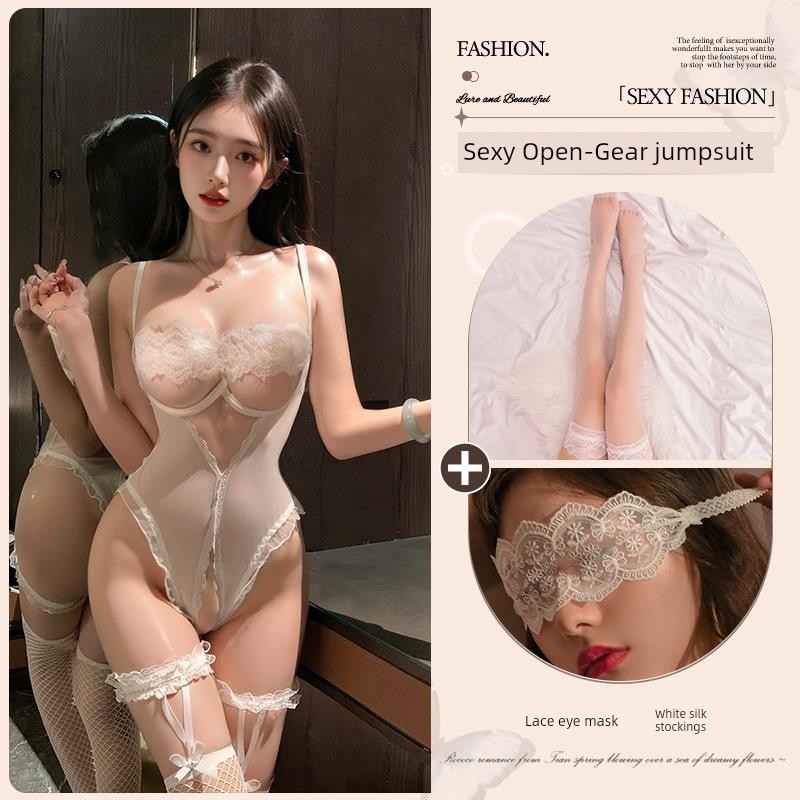 Sexy Intimates Small Chest Push up 2025 New Sexy Plus Size One-Piece Pajamas Bed Free off Shirt Temptation Qqny