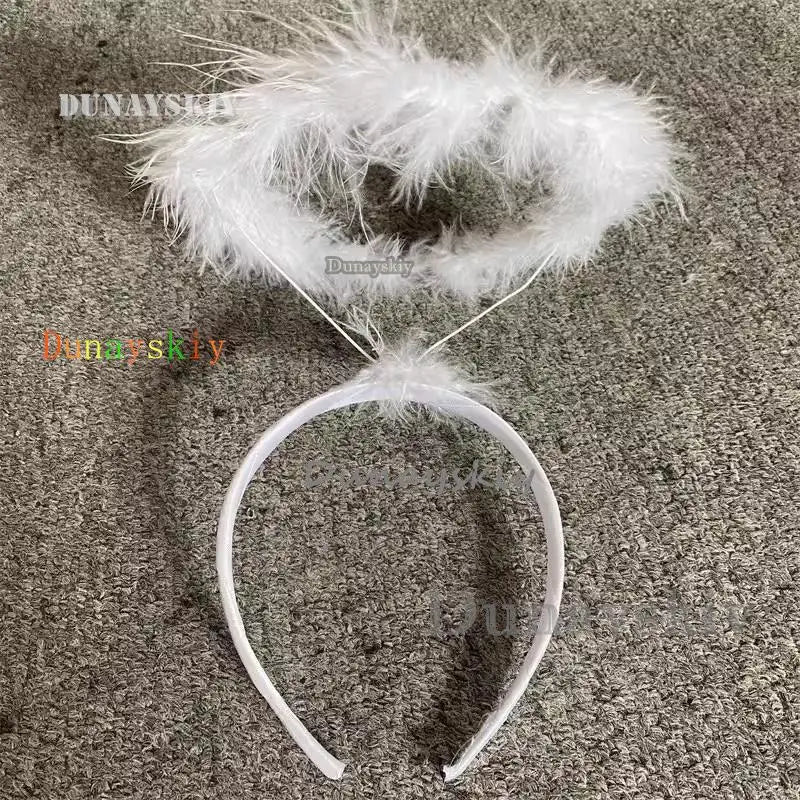 Angel Emily Cosplay Costume Halo Cosplay Women Fancy Dress Hazzbin Outfit Halloween Uniform Hasbin Seraphim Wings Suit