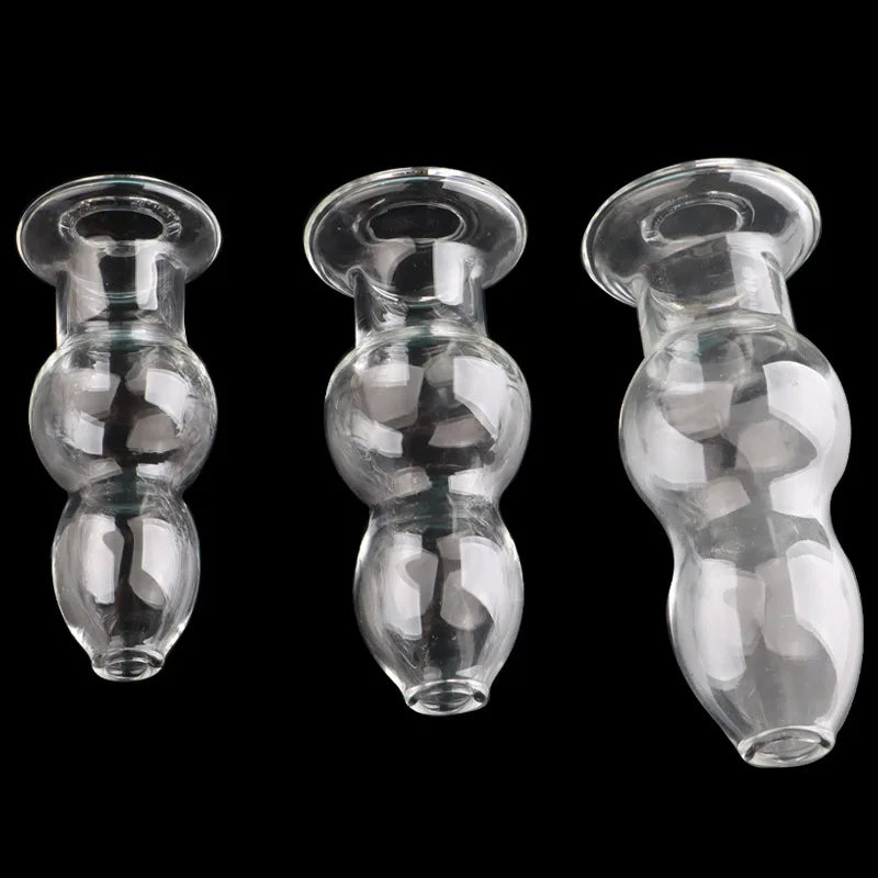 Crystal Anus Hollow Gourd Anal Plug Erotic Toys Portable Anal Cleaning Anus Washing Bidet Glass Butt Plug Adult Sex Products