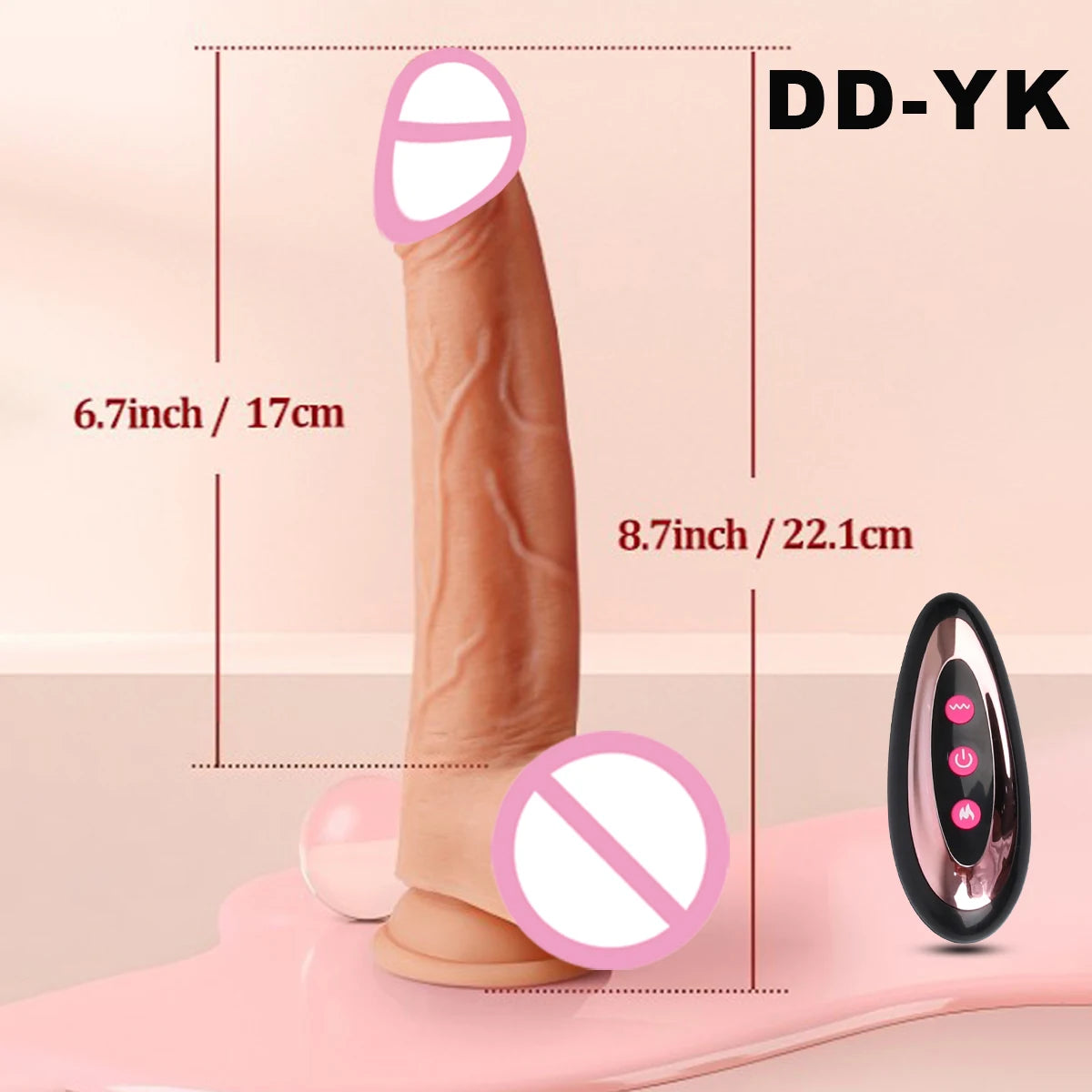 Realistic Dick Telescopic Dildo Vibrator Gode Heating G-Spot Anal Vagina Penetration Massager Masturbator Female Sex Toys Adult