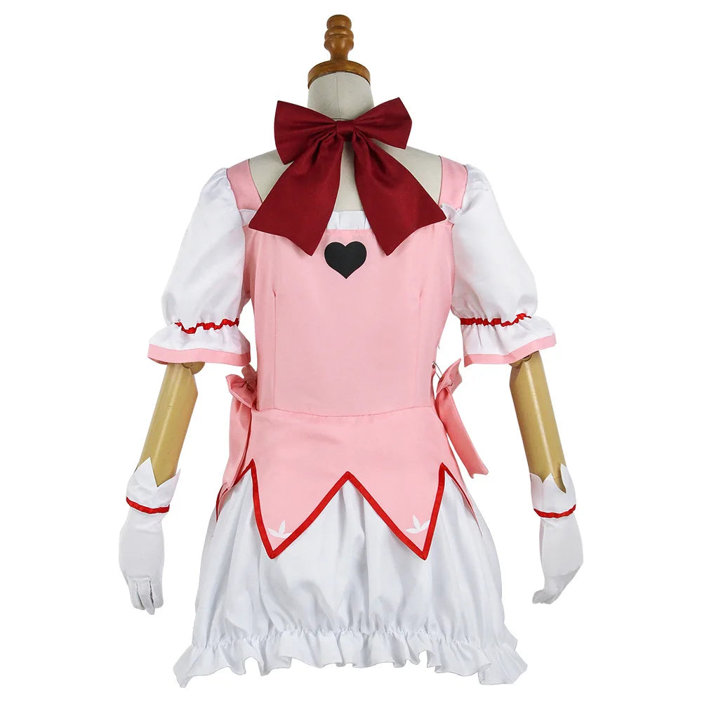 Kaname Madoka Cosplay Costume Anime Madok Magica Homura Uniform Dress with Choker Gloves Socks Halloween Outfits