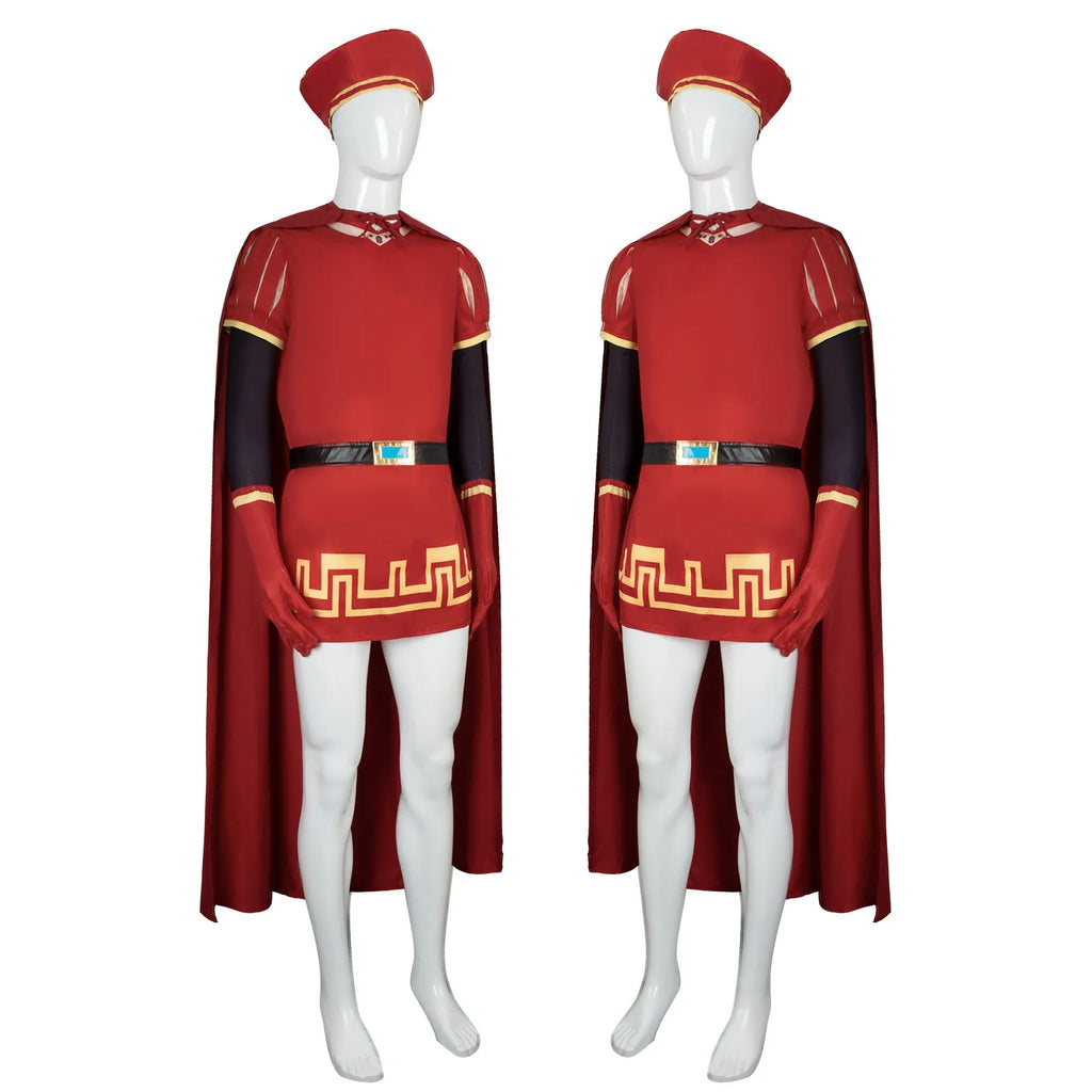 Lord Farquaad Cosplay Costume Fiona Princess Dress discovered prince Mens Costume Shrek Full Set Halloween Carnival Outfit
