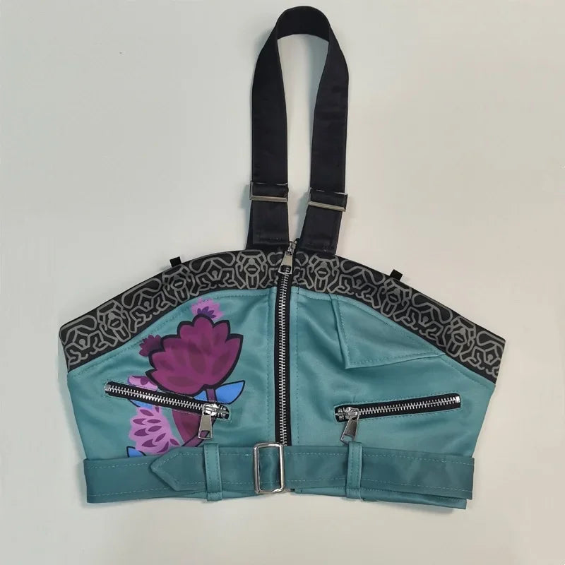 Anime KPop Demon Cos Hunters Superstar Zoe Cosplay Costume Zoey Wig Ring Full Set Girl Group Suit Women Halloween Party Roleplay