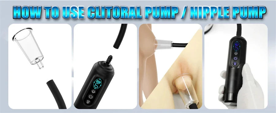 Pussy Pump Vibrator BDSM Electric Vacuum Sucking Vagina Sex Pump 6 Suction Clit Nipple Sucker Vibrator Sex Toy For Women