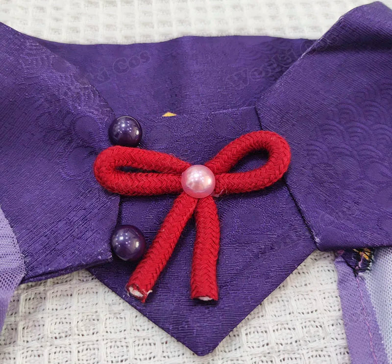 High Quality Raiden Shogun Cosplay Costume Wig Hair Game Impact Raiden Shougun Costumes Wig Set for Women Party Outfits