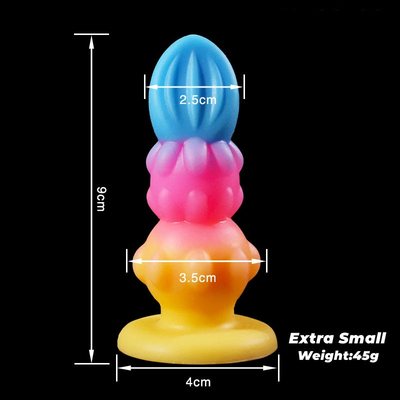 Huge Dragon Monster Dildo Penis Anal Plug Colorful Sex Toy Adult G/P Spot Stimulator Vaginal/Anus Massage Butt for Women Men