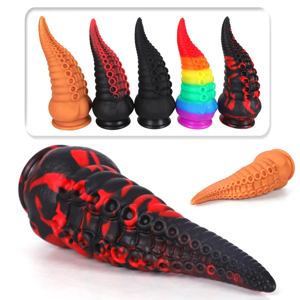 Dildo Female Homosexual Giant Anal Toy Cup Octopus Tentacle Tentacle Artificial Penis Animal Dildo Sex Toys for Adults Anal Plug