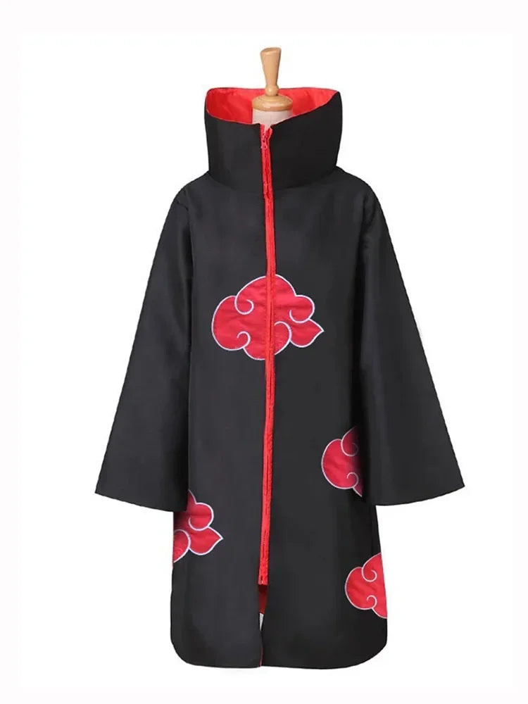 Hot Sale Anime Naruto Akatsuki /Uchiha Itachi Cosplay Halloween Christmas Party Costume Cloak Cape costume