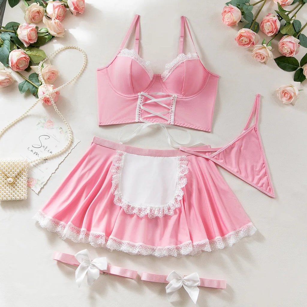 Cosplay Sexy Erotic Lingerie Women Bra And Panty Garters Sexy Lingerie Sets For Sex Women's Underwear Set Female Sexy Costumes