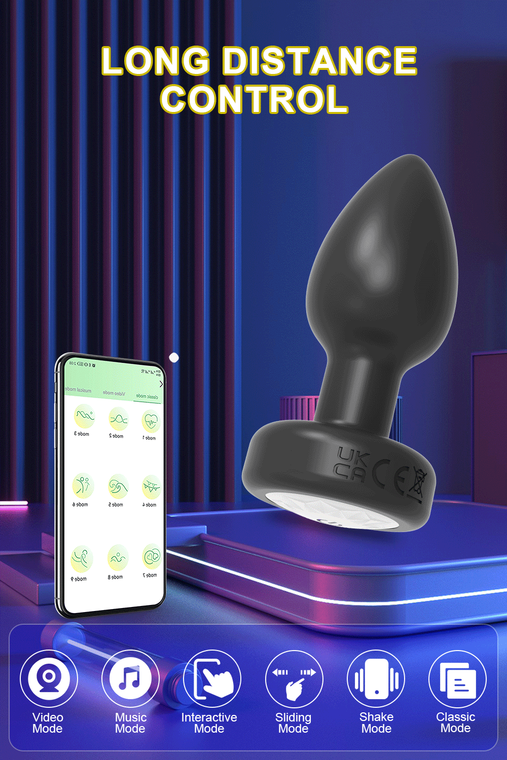 Anal Plug Vibrator Gay Massager Glow Anal Toy Butt Plug Stimulator Masturbation Tools Penetration Anal Plug Vibrating Man Women