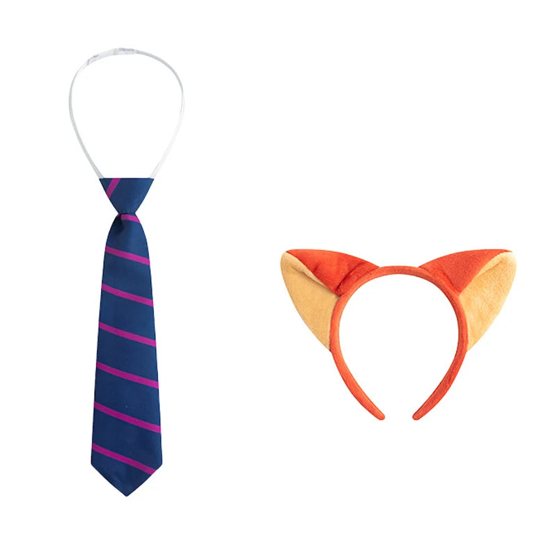 BEAST KINGDOM Nick Wilde Cosplay Costumes Zootopia Cosplay Summer Shirt Tie Nick Suits Halloween Carnival Cos Adult Unisex Gifts