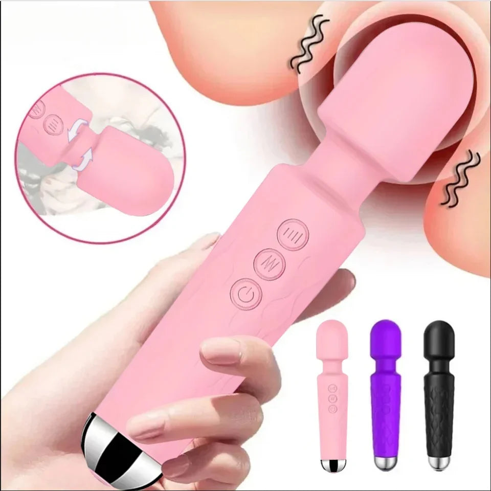 Powerful High Frequency Vibrators  Female 20 Speeds Magic-Wand G Spot Clitoris Stimulator Anal Women Masturbation Adult Sex Toys