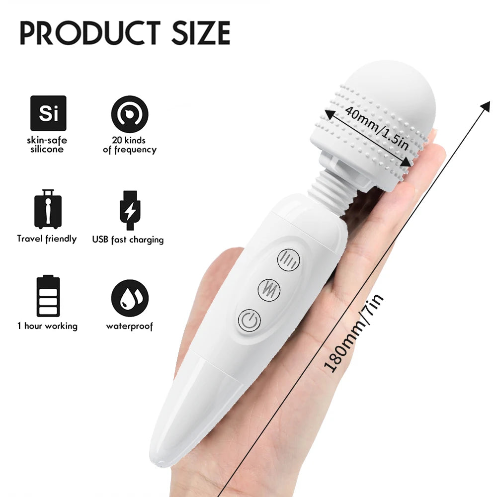 Powerful Dildo Vibrators Sex Toys for Woman AV Magic Wand Vibrating Vaginal Clitoris Stimulator Body Massager Adult Sex Product