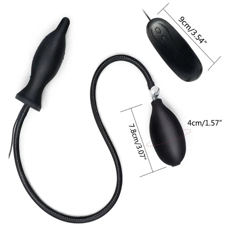 BDSM Vibrator Inflatable Anal Plug Huge Butt Plug Dildo Pump Vaginal Anus Expansion Prostate Massager Sex Toys for Woman Men Gay