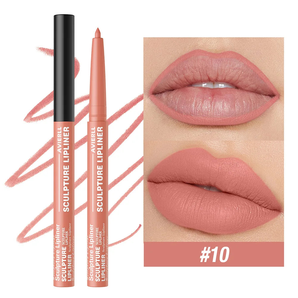 12 Colors Waterproof Lipliner Pencil Soft Mist Smooth Matte Lipliner Lipstick Pen Sexy Red Lip Contouring Lips Makeup Cosmetics