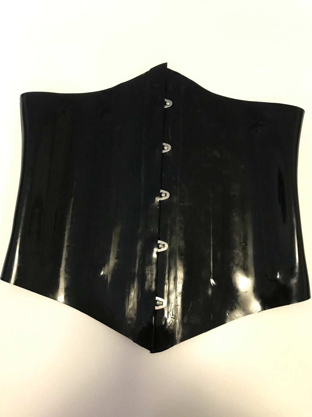 Unisex Black 0.8MM Thicker Latex Waist Trainer Corset Steel Bone Fetish Body Custom Made