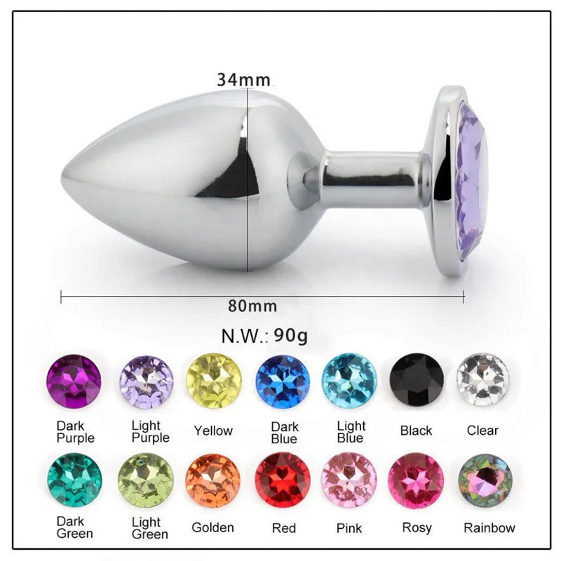 Metal Anal Plug Wearable Butt Plug Jewelry Dilator Dildo Prostate Massager Sex Toy for Men And Women Dropshipping