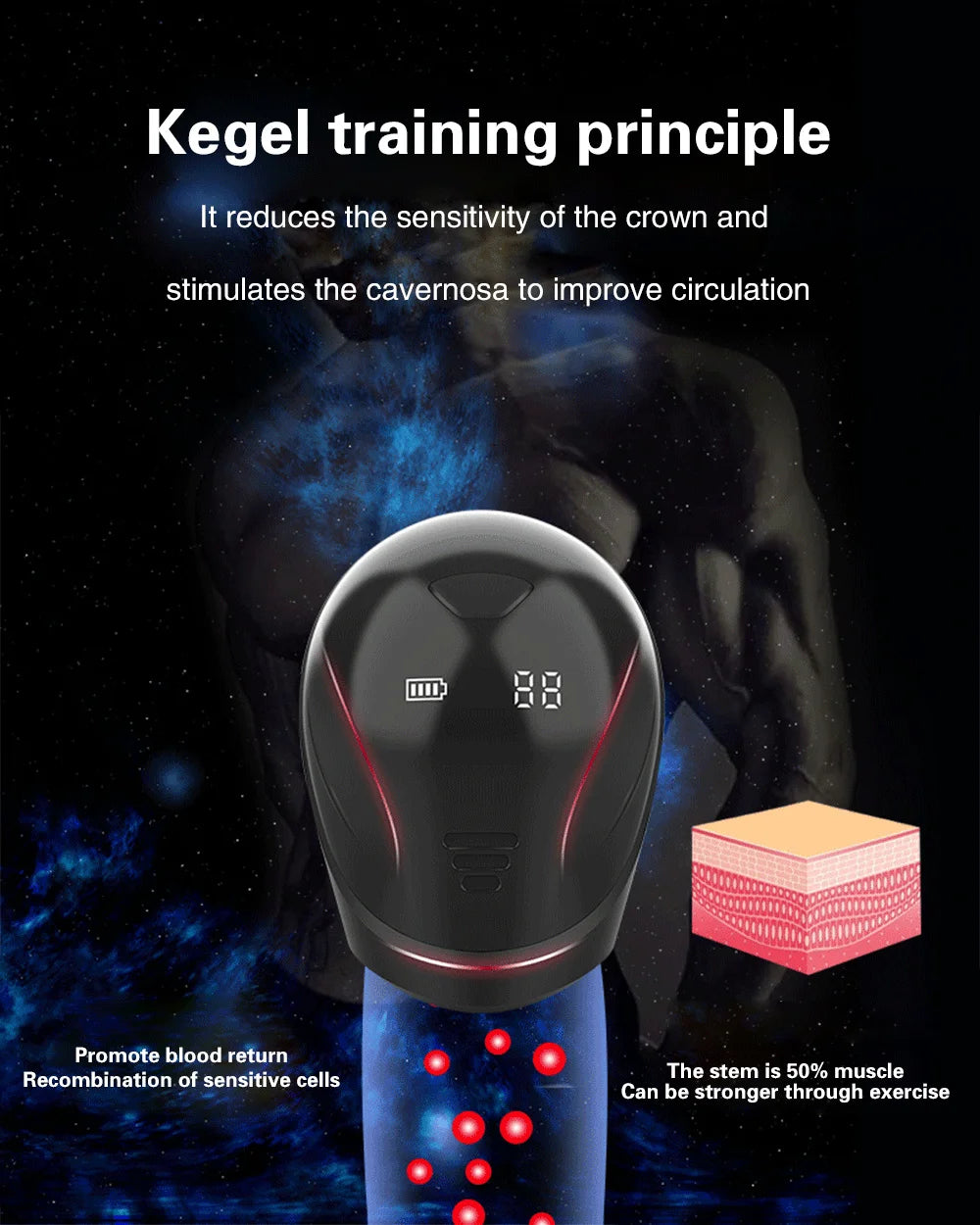 Glans Vibrator Penis Enlargerment Trainer Vibrator Masturbators for Men 10 Speeds Glans Stimulater Massager Adult Sex Toys