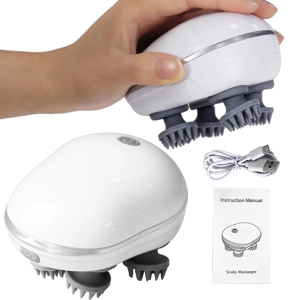 Electric Deep Tissue Scalp Head Massager Antistress Relax Body Massage Remove Muscle Tension Tiredness Vibrating Massageador