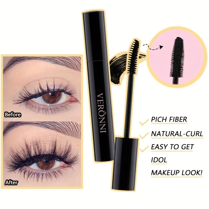 Ultra-fine Small Brush Head Mascara Lengthening Black 3D Lash Eyelash Extension Eye Lashes Long-wearing Black Color Mascara