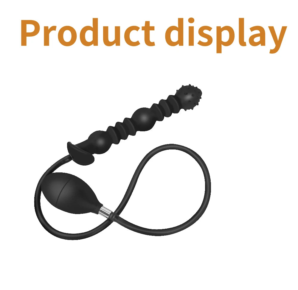 BDSM Vibrator Inflatable Anal Plug Huge Butt Plug Dildo Pump Vaginal Anus Expansion Prostate Massager Sex Toys for Woman Men Gay