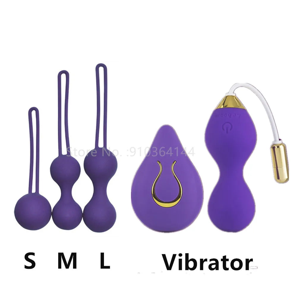 Vaginal Kegel Balls Vibrator Sex Toy for Women Simulator Vagina Tighten Massage Exercise Remote Control Jump Egg Ben Wa Balls