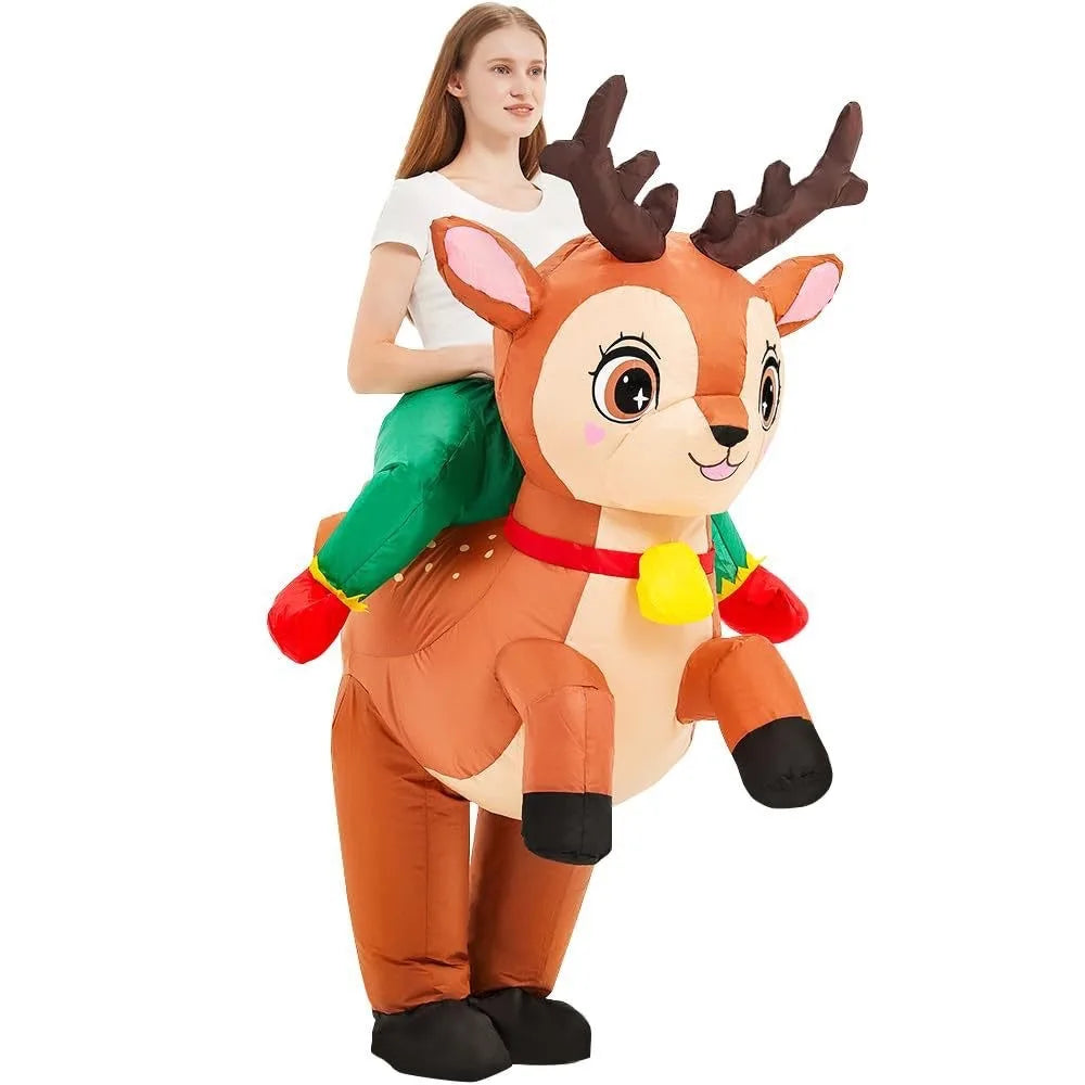 Elk Inflatable Costumes Cycling Walking Party Atmosphere Props Cute Cycling Cosplay Costumes