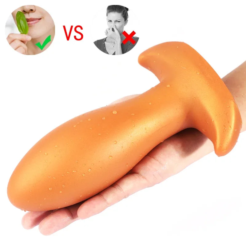 Dog Eggs Model Dildo Golden Black Pattern Super Huge Orgasm Smooth Unisex Vagina Anus Expansion Big Plug Massage Prostate Toys