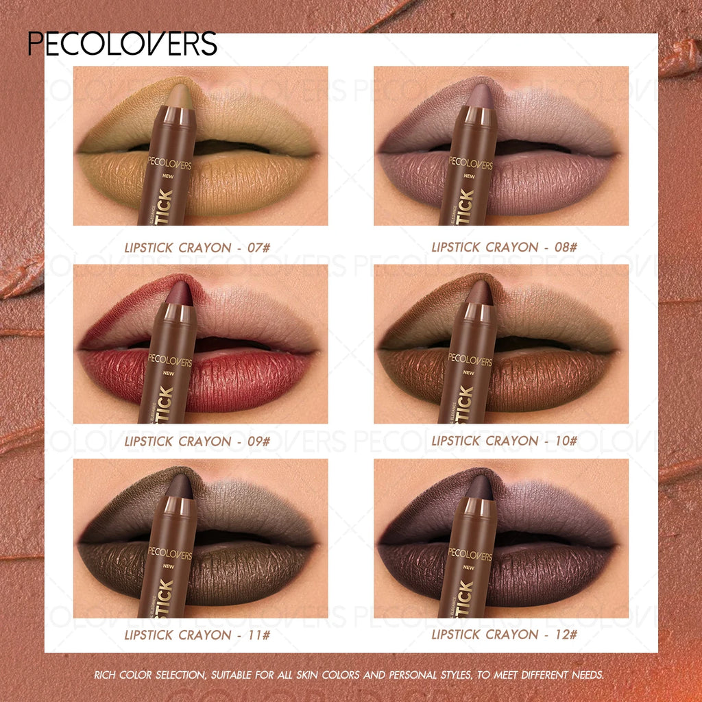 1PC 2-in-1 Lip Liner & Lipstick - Matte Texture,  Great for Lip Contouring, Perfect for Autumn and Winter Looks
