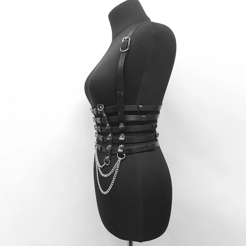 Women Harness Belt PU Leather Body Harness styling Sexy Gothic Fetish Bdms Bondage lingerie Fetish Clothing Exotic Accessories