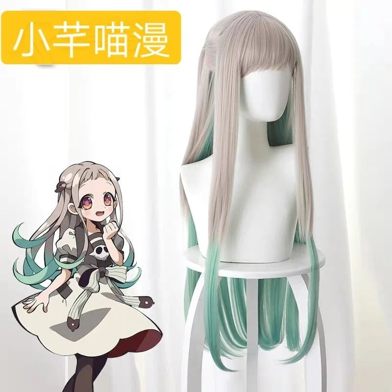 Hanako Cosplay Costume Anime Toilet-Bound Hanako-Kun Cos Clothes Cool Outfit Uniform Hat Black Wig Cape for Carnival Party